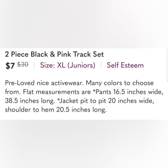 Self Esteem Black and White Track Pants & Jacket Set - Picture 7 of 7